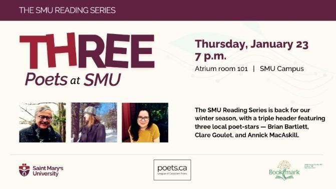 Three poets at SMU poster